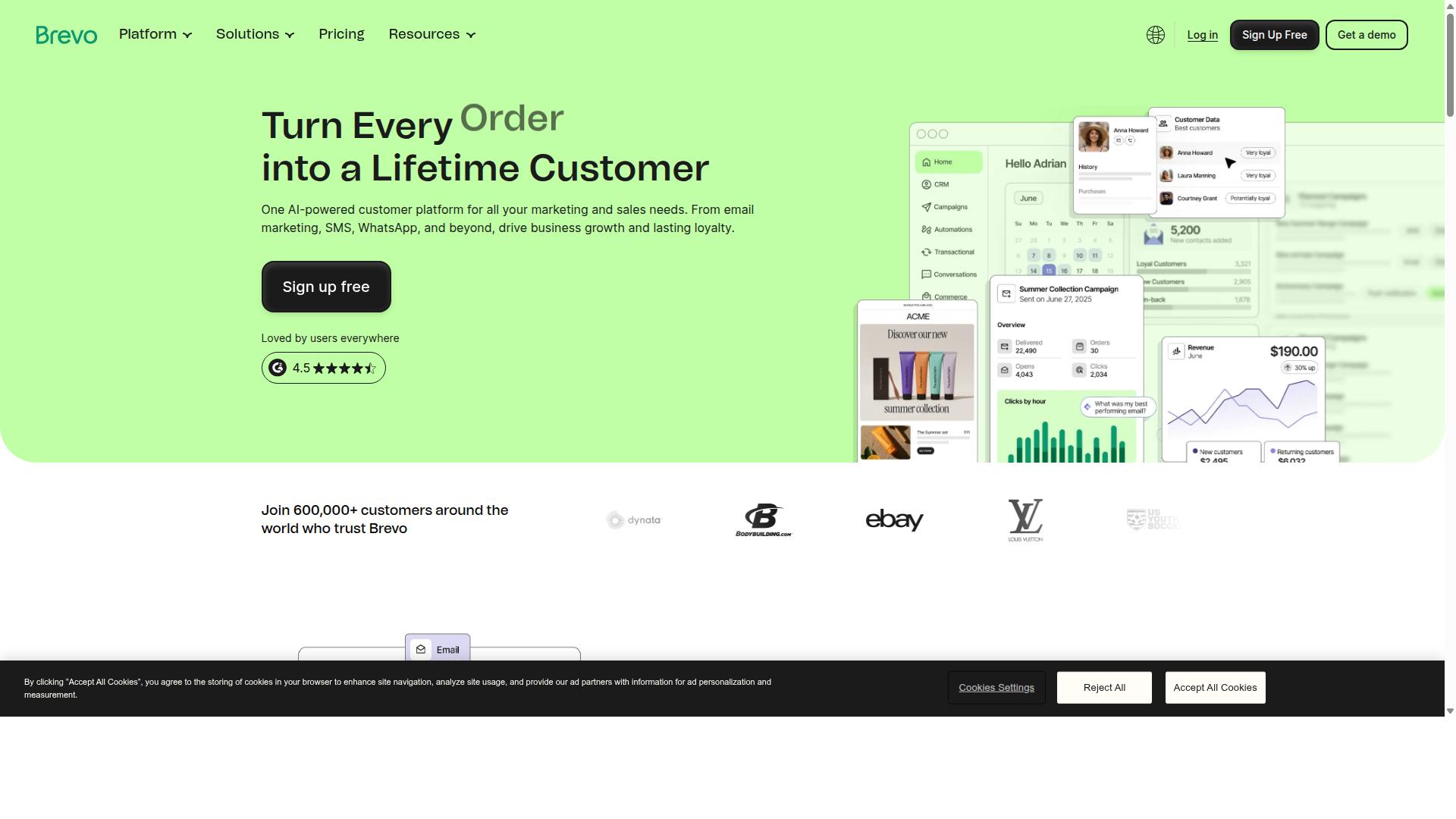 Brevo (formerly Sendinblue) website